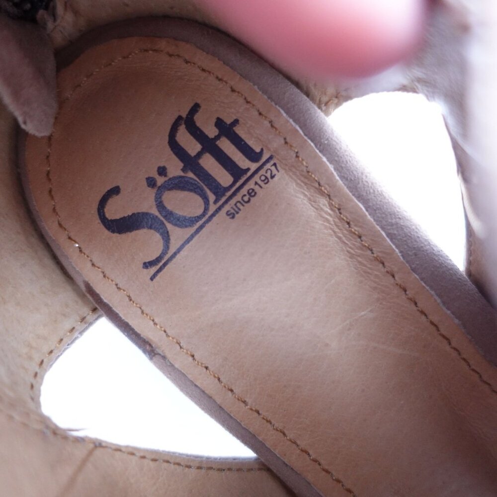 Sofft Catelyn Ruched Suede Rounded Stack Heel Pee… - image 7